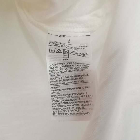 💙3/$25💙Gap White Cotton Sleeveless‎ Crochet Detail Casual Lightweight Tank Top - Picture 6 of 8